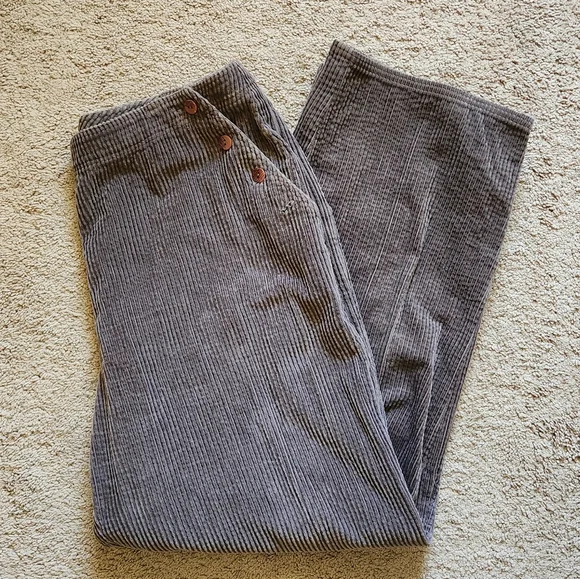 j jill corduroy sailor pant baggy barrel wide leg cotton minimal indie boho 14 - Picture 5 of 7